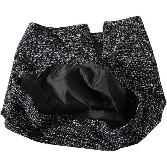 Talbots Black White Heather Cotton Blend Skirt 6P - Picture 7 of 10